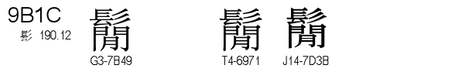 U+9B1C